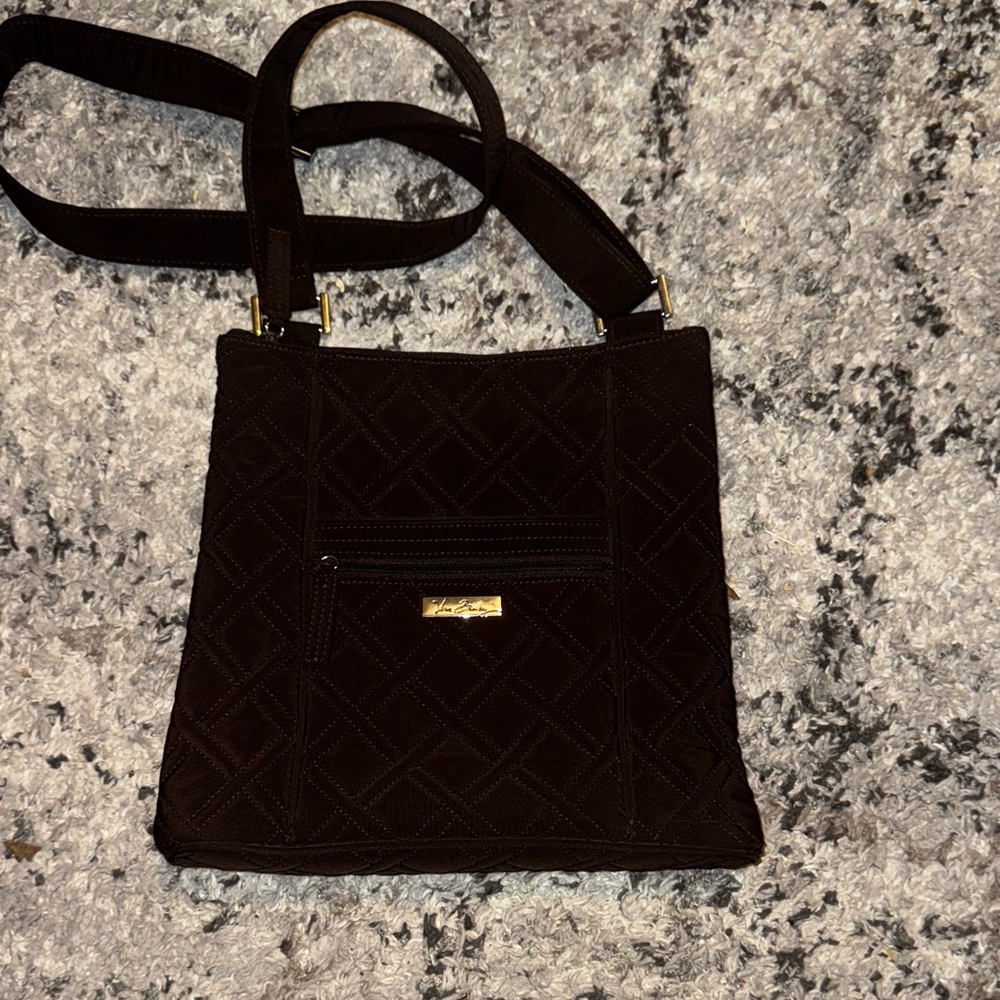 Vera Bradley Elegant Brown Quilted Crossbody Bag